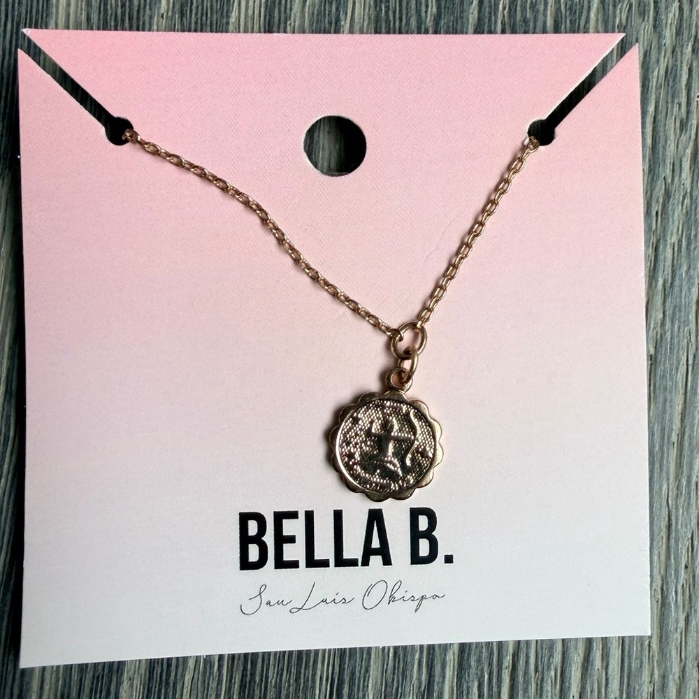 Sagittarius New Coin Zodiac Charm Necklace In Gold